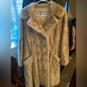 Vintage Mink Fur Pea Coat